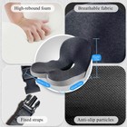 Memory Foam Seat Cushion W lumbar Support Pillow For Back   Sciatica Pain Relief