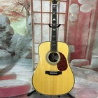 Natural D-45 Style Acoustic Guitar Abalone Inlays Spruce Top  Rosewood Back side
