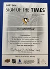 2016-17 Sp Authentic Matt Murray Sign Of The Times Autograph  sott-mm