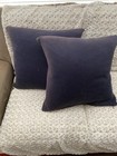 2 Vintage Ralph Lauren American Flag Throw Pillows Navy Blue 20    Knit   Insert