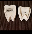 Tooth Fairy Tooth Keeper Trinket Box Porcelain Blue Bow Vintage Ganz