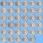 1948 - 1963 Franklin Half Dollar   Au Unc About Uncirculated 90  Silver Coin Lot