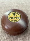 Vintage 50s Duncan Genuine Yo-yo Tournament Top Wood Brown Yellow Label Vtg Usa