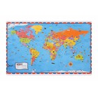 Vintage Rand Mcnally Illustrated World Map 50 x32  Lg Wall Mat Kids Educational 