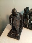 Medieval Dragon Heraldry Knight Bookends Statue