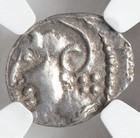 Ngc Ch Vf  Gaul Aedui Ancient France 50 Bc Celtic Celts Ar Quinarius Silver Coin