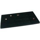 2 Black Flocked 20 Compartment Display Tray Inserts