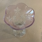 Lenox Vintage Pink Glass Vase Etched Floral Design Ombr   Pink To Clear 9   