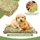 2 Pcs Rabbit Grass Mats - Natural Hay Woven Bunny Rabbit Bad Cage Mats Pet Beddi