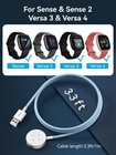 2-pack Wireless Charger For Fitbit Sense Versa 3 4 Watch Fastcharging Dock Cable