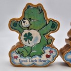 1984 American Greetings Wooden Care Bears Figures Set Of 4 Birthday Love Vintage