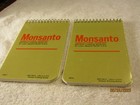 Vintage Monsanto Note Pads Nos Set Of 2 Map-6010 Usa Hickory Printing Group Mp21