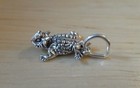 Sterling Silver 3d Detail Small 13x9mm Texas Horned Toad Frog Charm 