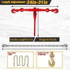 12 000 Lb Wll Ratchet Binder Kit - 3 8 -1 2  G70  2 Pack With Grappling Hook Cha