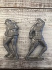 Vintage Lead Toy Soldiers Wwii Infantrymen Lot   of   2    3 75      cast   metal Figures