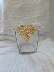 Arthur Court Glass Ice Bucket With Gold Tone Metal Grapevine Homeware Design 