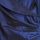 Davids Bridal Sz 4 Mother Of The Bride Dress Blue Satin Long Sleeve Ruched Smart