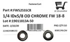  50  1 4  Chrome 18-8 Stainless Steel Flat Washer 5 8 Od - Chrome Flat Washers