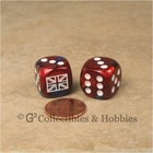 New 6 British Union Jack Dice Set 16mm Rpg War Game D6 Wwii England Uk Flag