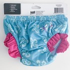 Swim School Girls Reusable Swim Diaper Size 6 Mo 10 To 18 Lbs Blue W Pink Ruffle