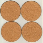 Set Of 4 Coasters   Norwegian Rosemaling 4  Diameter Cork Back  Scandinavian
