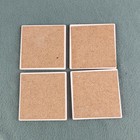 Vintage Coca Cola Coke Coasters Set Of 4 Ceramic W  Cork Back 4  Square