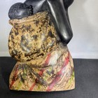 Vtg Ghana African Tribal Art Hand Carved Wood Woman With Child Plaque 13   x6    