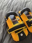 Twins Special Yellow black Leather Muay Thai Kick Pads - Never Used