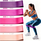 Resistance Bands Set Loop Exercise Yoga 5pc Elastic Fitness Gym Workout Training