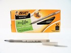  60-count  Bic Round Stic Xtra-life 90  Longer Ball Pens Black Med 5-boxes 20119