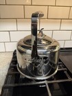 All Clad 2-quart Tea Kettle Stainless Steel Cantalever Handle W whistle