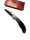 Spyderco Standard C05s Serrated Edge Pocket Knife Aus-6 Nos