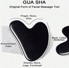 Black Gua Sha Stone Set W  Face Roller  Stainless Steel Non-porous Face neck
