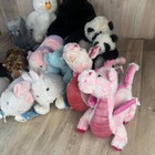 Webkinz Lot Of 15 Plush Panda Leopard  Hippo Cat Rabbit Fish Gorilla Nocode