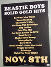 Beastie Boys Poster 2005 Solid Gold Hits Original Promotional Promo