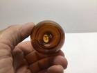Antique Amber Valentines Meat Juice Bottle 