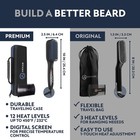 Arkam Men s Heated Beard Straightener Brush Kit With Anti-scald - Sliver  Black