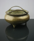 Rare Chinese Antique Bronze Qing Dynasty Bronze Tripod Censer Signed At Base