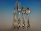 Wild Rose By International Sterling Silver Flatware Service Set 38 Pieces