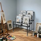 Metal Print Rack 3-tier Art Storage Rack For Canvas prints posters 32 22 38in