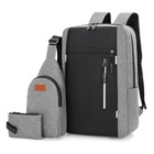 New Black Business Laptop Waterproof Backpack Set Travel College School Bag