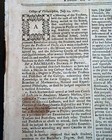 Colonial Philadelphia Pennsylvania Pre Revolutionary War Tensions 1767 Newspaper