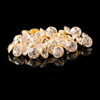 Double Cap Rivets Rhinestone Studs Punk Spikes Gold Trimmed Leather Craft Diy