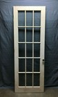 Antique Single 15 Lite Shabby 30x85 Large Glass French Door Vtg Old Chic 367-26b