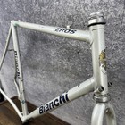 Vintage Bianchi Eros Road Bike Frame 60cm Lugged Steel Italy 700c 130 Dent