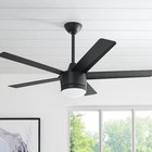 Home Decorators Merwry 52-inch Integrated Led Matte Black Ceiling Fan W remote