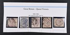 Great Britain Scott   98-102 Fine Used Victoria 19th Century Uk Stamps Cat  284