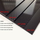 400x500x4mm 100  3k Carbon Fiber Plate Plain Weave Sheet  glossy Surface