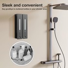 Dispensador De Champ   Y Acondicionador De Pared Con 2 Compartimentos  Instalaci  