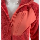 Columbia Womens Arctic Crest Sherpa Fleece Jacket Size Small Coral Pink Zip Up